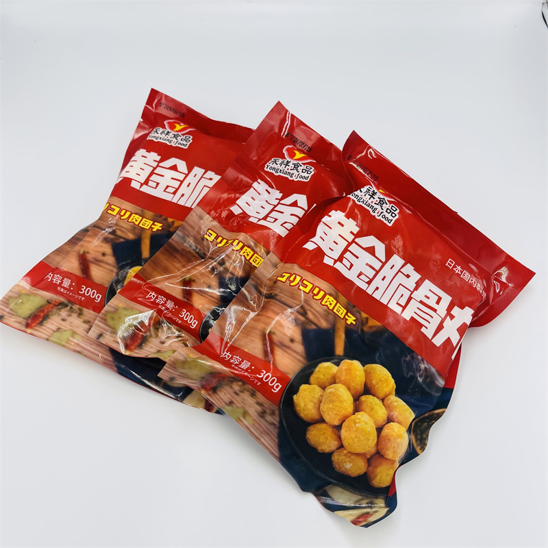 【冷冻】（ thịt viên gà và lơn）黄金脆骨丸 冷冻丸子 300g