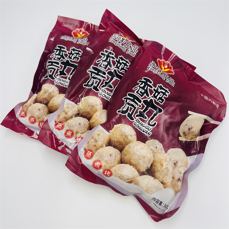 【冷冻】（cá viên nhân thịt lợn có thêm nấm）香菇贡丸 冷冻丸子 300g