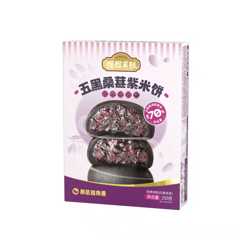 【常温】理想半刻五黑桑葚紫米饼 250g